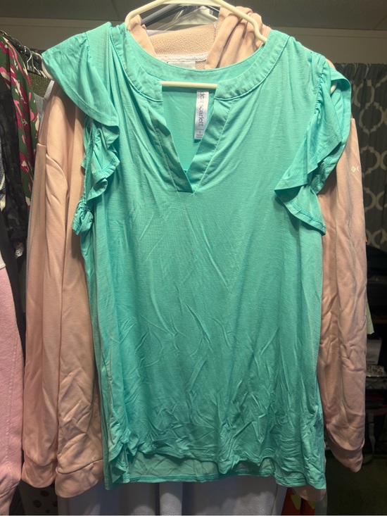 Scarlett Tops - Scarlett Mint Green Ruffle Sleeve V-Neck Camisole